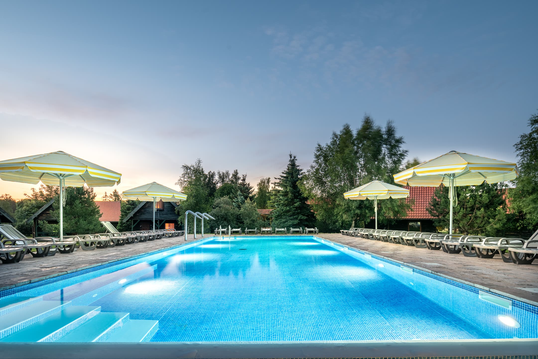 Pool in the late evening