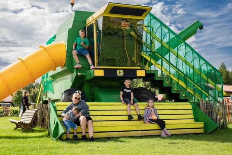 Combine harvester at Alex's Farm