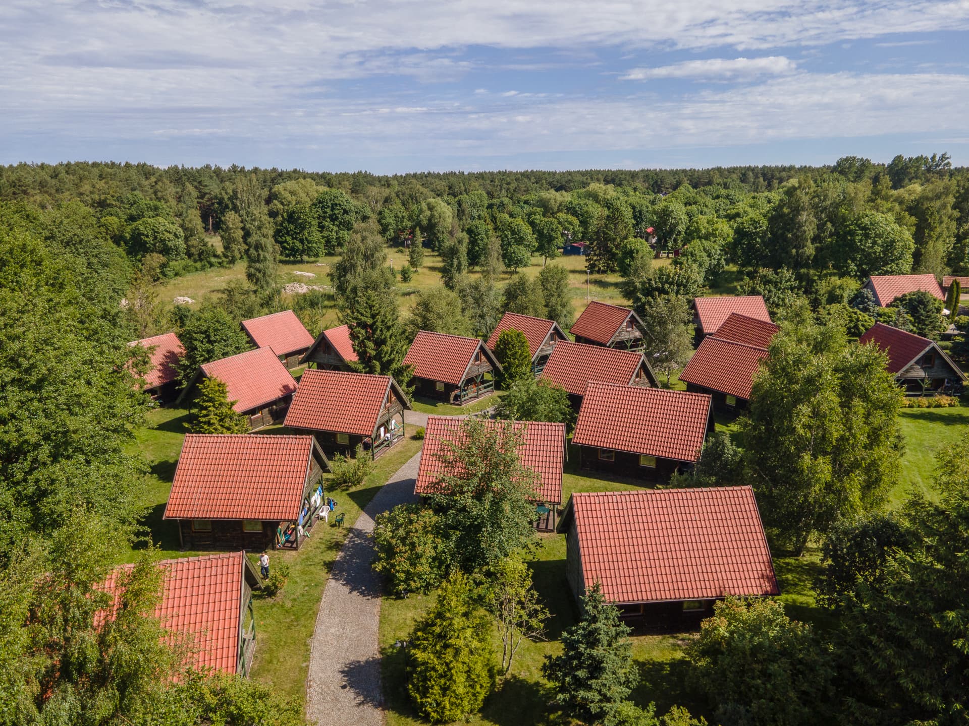 Gród Księcia uliczka z lotu ptaka